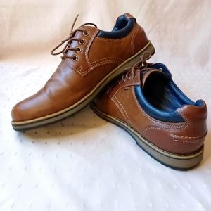 Izod Men's Shoes Izod Oxford Brown Lace Up Casual Shoes, Size 9.5